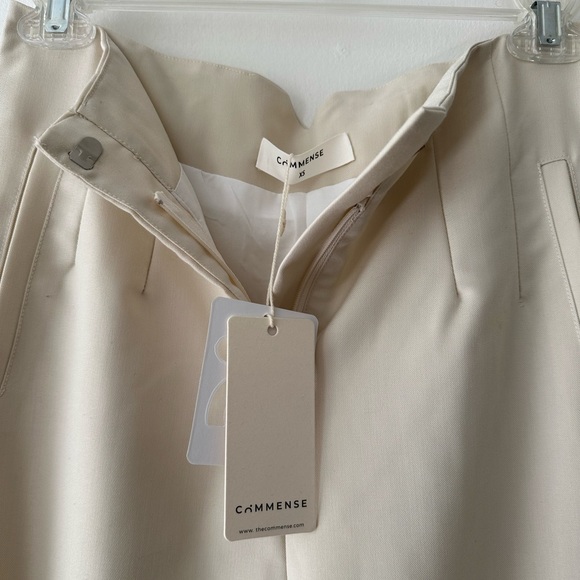 Commense NWT High Waisted Cropped Trousers Cream XS - Picture 7 of 9